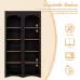 ON-TREND Free Standing 5 Tier Bookshelves, Bookcases Set Of 2, Farmhouse Two-Tone Storage Cabinet With Adjustable Shelves, Modern 72H Kitchen Pantry Cabinet For Living Room, Home Office, Black