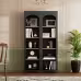 ON-TREND Free Standing 5 Tier Bookshelves, Bookcases Set Of 2, Farmhouse Two-Tone Storage Cabinet With Adjustable Shelves, Modern 72H Kitchen Pantry Cabinet For Living Room, Home Office, Black ON-TREND Free Standing 5 Tier Bookshelves, Bookcases Set Of 2, Farmhouse Two-Tone Storage Cabinet With Adjustable Shelves, Modern 72H Kitchen Pantry Cabinet For Living Room, Home Office, Black