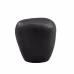 19.29 Inch Irregular Fiberglass Side Table Durable, Scratch-Resistant & Waterproof End Table For Living Room,Apartment,Office,Matt Black