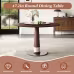 47 Inch Solid Wood Dining Table With 23 Inch Tempered Glass Lazy Susan Stainless Steel Base Round Kitchen Table Retro Fashion Home Restaurant Office Table 47 Inch Solid Wood Dining Table With 23 Inch Tempered Glass Lazy Susan Stainless Steel Base Round Kitchen Table Retro Fashion Home Restaurant Office Table