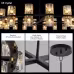 L005030-D48-P48B W1340P31077948 Inches Luxury Chandeliers Crystal Living Room Decorative Lights Simple Modern Dining Room LED Lighting,for Home Decor Bulbs Included Black
