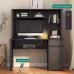 Computer Desk With Hutch & Bookshelf,Wood Executive Desk Teens Student Desk Writing Laptop Home Office Desk With Drawers,3 AC Outlets And 2 USB Charging Ports,Study Laptop Table For Home Computer Desk With Hutch & Bookshelf,Wood Executive Desk Teens Student Desk Writing Laptop Home Office Desk With Drawers,3 AC Outlets And 2 USB Charging Ports,Study Laptop Table For Home