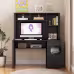 Computer Desk With Hutch & Bookshelf,Wood Executive Desk Teens Student Desk Writing Laptop Home Office Desk With Drawers,3 AC Outlets And 2 USB Charging Ports,Study Laptop Table For Home