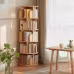 5 Tier Rotating Bookshelf, 360 Display Round Spinning Bookshelf, Space-Saving, Small Space Rotating Bookshelf Tower For Bedroom, Living Room, Home, Office, Wood Color 5 Tier Rotating Bookshelf, 360 Display Round Spinning Bookshelf, Space-Saving, Small Space Rotating Bookshelf Tower For Bedroom, Living Room, Home, Office, Wood Color