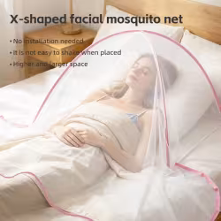 Installation Free Folding Mosquito Net For Home And Student Dormitorie Face-Covering Fine Mesh Mosquito Net Installation Free Folding Mosquito Net For Home And Student Dormitorie Face-Covering Fine Mesh Mosquito Net