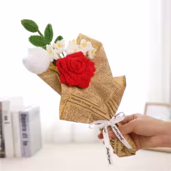 Handmade Crochet Flower Bouquet For Birthday,wedding,party Gift Handmade Crochet Flower Bouquet For Birthday,wedding,party Gift