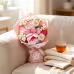 Handmade Crochet Pink Mixed Flower Bouquet, Knitted Yarn Everlasting Artificial Flowers, Pink Wrapped Floral Gift For Birthday, Mother's Day, Anniversary, Wedding & Home Table Decoration Handmade Crochet Pink Mixed Flower Bouquet, Knitted Yarn Everlasting Artificial Flowers, Pink Wrapped Floral Gift For Birthday, Mother's Day, Anniversary, Wedding & Home Table Decoration