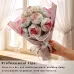 Soft Handmade Crochet Rose Bouquet, Everlasting Floral Memorial Gift, Aesthetic Indoor Home Decor