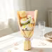 Handmade Crocheted Flower Bouquet, Pale Yellow Tulips And Roses Paired With Daisies, Soft Yarn Everlasting Knitted Bouquet, Indoor Home Decorative Ornament Handmade Crocheted Flower Bouquet, Pale Yellow Tulips And Roses Paired With Daisies, Soft Yarn Everlasting Knitted Bouquet, Indoor Home Decorative Ornament