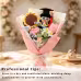 Graduation Hand Crochet Flower Bouquet , Knitted Roses & Sunflowers With Graduate Doll, Eternal Yarn Flower Gift For Graduation Presents Or Home Decor Graduation Hand Crochet Flower Bouquet , Knitted Roses & Sunflowers With Graduate Doll, Eternal Yarn Flower Gift For Graduation Presents Or Home Decor