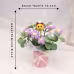 Handmade Crochet Flower Bouquet, Cute Little Bee Dolls Paired With Colorful Blossoms, Soft Yarn Everlasting Crochet Bouquet, Indoor Home Tabletop Decorative Ornament