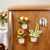 Handmade Crochet Potted Blossom Three Piece Set With Tulip Sunspot Flower Foliage Plant Soft Yarn Everlasting Crochet Decor Indoor Home Magnetic Decoration Ornament Handmade Crochet Potted Blossom Three Piece Set With Tulip Sunspot Flower Foliage Plant Soft Yarn Everlasting Crochet Decor Indoor Home Magnetic Decoration Ornament