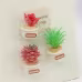 Handmade Crochet Potted Fridge Magnet Set With Red Tone Artificial Succulent Green Plants Soft Yarn Crochet Flower Pot Indoor Home Magnetic Decoration Ornament