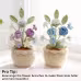 Handmade Crochet Mixed Rose Flower Potted Ornament Soft Yarn Everlasting Crochet Blossom Indoor Home Tabletop Decoration