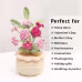Handmade Crochet Mixed Rose Flower Potted Ornament Soft Yarn Everlasting Crochet Blossom Indoor Home Tabletop Decoration Handmade Crochet Mixed Rose Flower Potted Ornament Soft Yarn Everlasting Crochet Blossom Indoor Home Tabletop Decoration