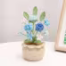 Handmade Crochet Mixed Rose Flower Potted Ornament Soft Yarn Everlasting Crochet Blossom Indoor Home Tabletop Decoration Handmade Crochet Mixed Rose Flower Potted Ornament Soft Yarn Everlasting Crochet Blossom Indoor Home Tabletop Decoration