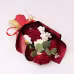 Handmade Crochet Red Rose Mixed Flower Bouquet With Matching Keychain For Valentine Gift Home Table Party Wedding Decoration Handmade Crochet Red Rose Mixed Flower Bouquet With Matching Keychain For Valentine Gift Home Table Party Wedding Decoration