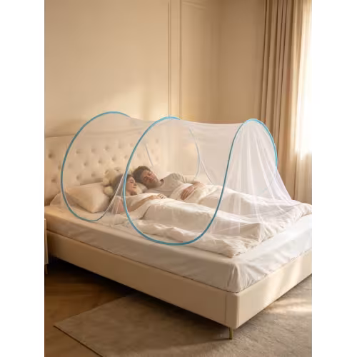 Space Capsule Double Dorm-Style Home Use 1.8-Meter Double Bed Mosquito Net No Assembly Required, Mesh Outdoor Camping Mosquito Protection Cover