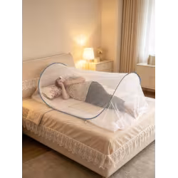 Foldable, No-Installation Mosquito Net For Home Use With Fine Mesh, Adjustable, No Bottom Or Zipper, And Insect-Proof
