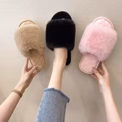 Women's Home Flat Warm Online Influencer Fashion Cotton Slippers Women's Home Flat Warm Online Influencer Fashion Cotton Slippers