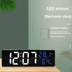 LED Multi-function Mirror Large Screen Electronic Alarm Clock