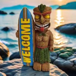 Totem Outdoor Surfboard Garden Decoration Totem Outdoor Surfboard Garden Decoration