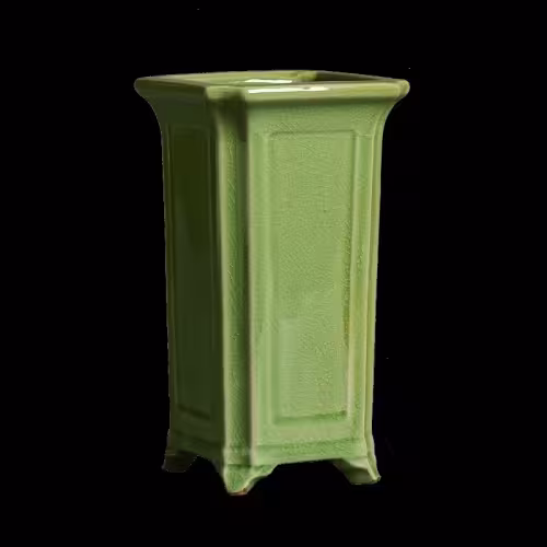 Four Square Tall Chinese Style Retro Floating Branch Landscape Flowerpot