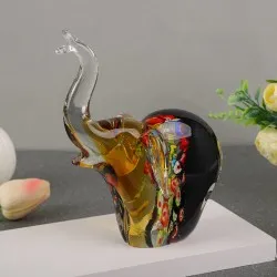 Glass Sculpture Elephant Entrance Hall Ornament Glass Sculpture Elephant Entrance Hall Ornament