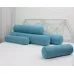 Solid Color Cotton And Linen Pillow Cylindrical Lumbar Support Pillow