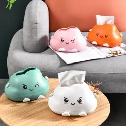 Creative Cartoon Clouds Plastic Paper Napping Box Cute Desktop Tissue Box Creative Cartoon Clouds Plastic Paper Napping Box Cute Desktop Tissue Box
