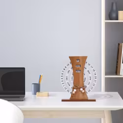 Wooden Creative Calendar Perpetual Calendar Home Decoration Office Desk Decoration Manual Rotation Wooden Creative Calendar Perpetual Calendar Home Decoration Office Desk Decoration Manual Rotation