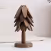 Wooden Christmas Tree Folding Coaster Black Walnut Thick Seat Adiabatic Pad For Kitchen Desktop Decoration Housewarming Gift