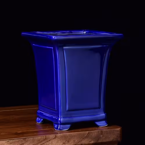 Square Flower Pot Ceramic Basin Large Diameter High