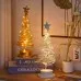 LED Christmas Tree Spiral Light Table Ornament Wrought Iron Xmas Tree Bedroom Desk Lamp Christmas Atmosphere Night Light Decor LED Christmas Tree Spiral Light Table Ornament Wrought Iron Xmas Tree Bedroom Desk Lamp Christmas Atmosphere Night Light Decor