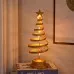 LED Christmas Tree Spiral Light Table Ornament Wrought Iron Xmas Tree Bedroom Desk Lamp Christmas Atmosphere Night Light Decor