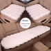 Car Cushion Winter Bubble Velvet Rabbit Plush Three-piece Set Without Backrest