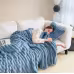 Soft Wind Bubble Velvet Blanket Warm Solid Rabbit Fur Blankets Double-sided Thickening Cover Throw Warm Fur Blanket