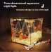 Christmas DIY Decorations Mirror And LED Cube Lamp 3D Santa Claus Snowman Tree Christmas Lights DIY Material Kit For Xmas Decor
