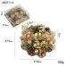 Christmas Candle Metals Candlestick Wreath Artificial Pinball Pinecone Candle Holder Fake Leaves Xmas New Year Home Table Decor