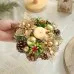 Christmas Candle Metals Candlestick Wreath Artificial Pinball Pinecone Candle Holder Fake Leaves Xmas New Year Home Table Decor Christmas Candle Metals Candlestick Wreath Artificial Pinball Pinecone Candle Holder Fake Leaves Xmas New Year Home Table Decor