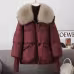 Down Cotton-padded Jacket Women's Short Fur Collar Thickened Coat Winter Clothing