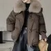 Down Cotton-padded Jacket Women's Short Fur Collar Thickened Coat Winter Clothing Down Cotton-padded Jacket Women's Short Fur Collar Thickened Coat Winter Clothing