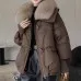 Down Cotton-padded Jacket Women's Short Fur Collar Thickened Coat Winter Clothing Down Cotton-padded Jacket Women's Short Fur Collar Thickened Coat Winter Clothing