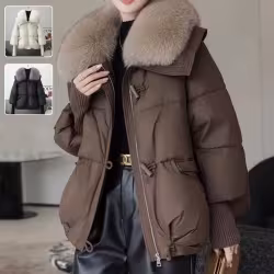 Down Cotton-padded Jacket Women's Short Fur Collar Thickened Coat Winter Clothing Down Cotton-padded Jacket Women's Short Fur Collar Thickened Coat Winter Clothing
