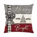 Christmas Cushion Cover Pillowcase Merry Christmas Decor For Home Xmas Ornament Happy NewYear Gift
