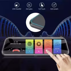 HD 1080p Dual Lens Rearview Mirror Recorder