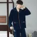 Autumn And Winter Flannel Men's Pajamas Men's Lapel Cardigan Autumn And Winter Flannel Men's Pajamas Men's Lapel Cardigan