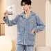 Autumn And Winter Flannel Men's Pajamas Men's Lapel Cardigan Autumn And Winter Flannel Men's Pajamas Men's Lapel Cardigan