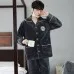 Autumn And Winter Flannel Men's Pajamas Men's Lapel Cardigan Autumn And Winter Flannel Men's Pajamas Men's Lapel Cardigan
