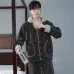 Autumn And Winter Flannel Men's Pajamas Men's Lapel Cardigan
